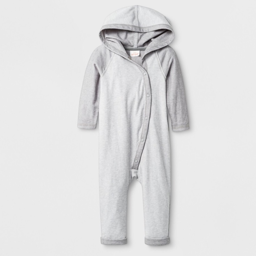 Baby Boys' Long Sleeve Hooded Jumpsuit- Cat & Jack